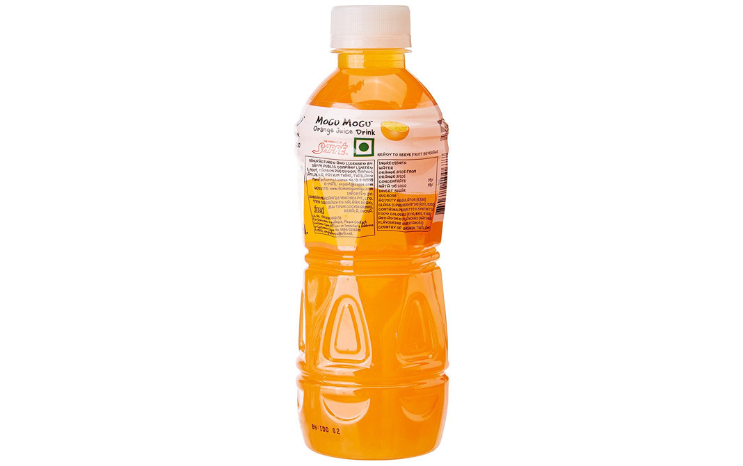 Mogu Mogu Orange Juice With Nata De Coco    Plastic Bottle  300 millilitre